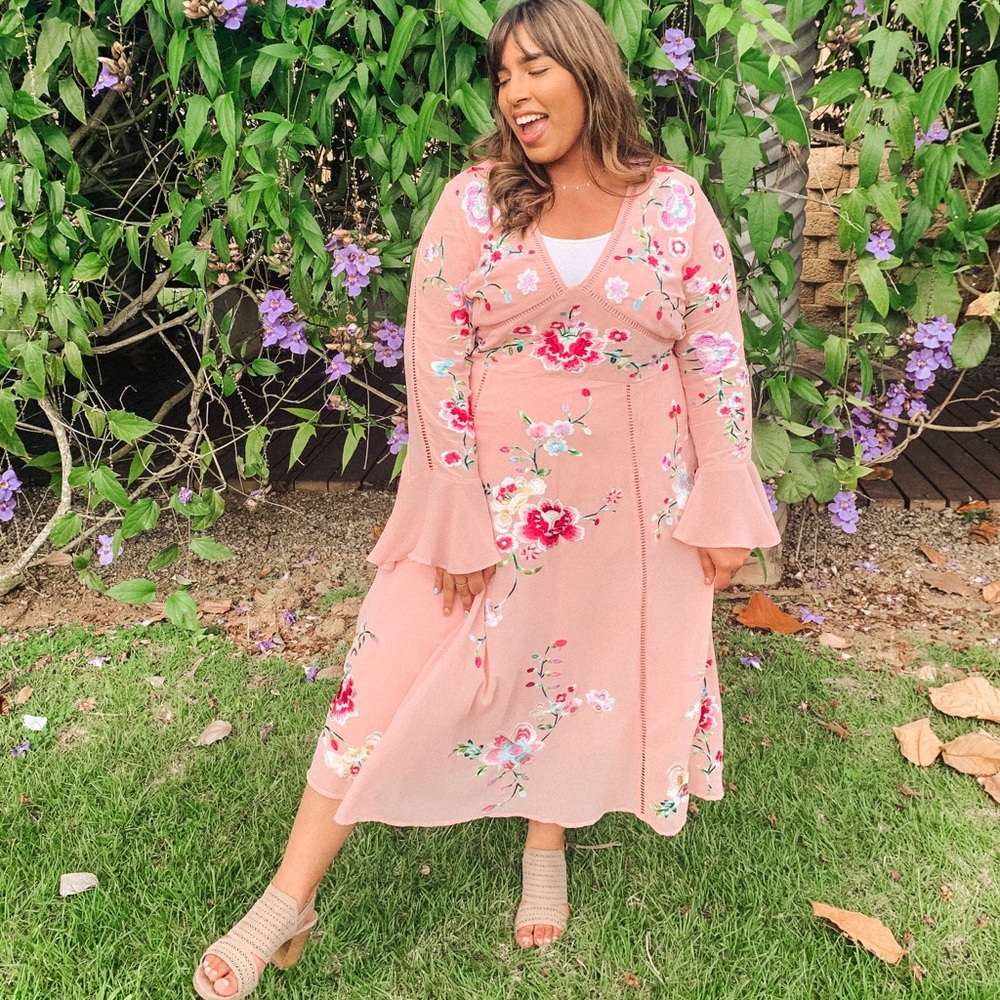 ASOS CURVE Embroidered dress